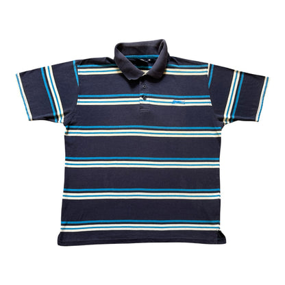 Medium Slazenger Navy Striped Polo Shirt