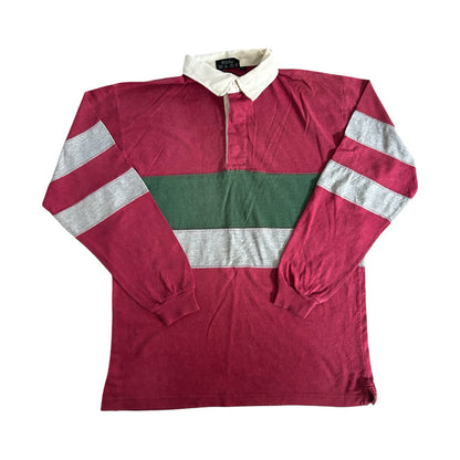 Small Vivamod Red, Green and Grey Rugby Shirt