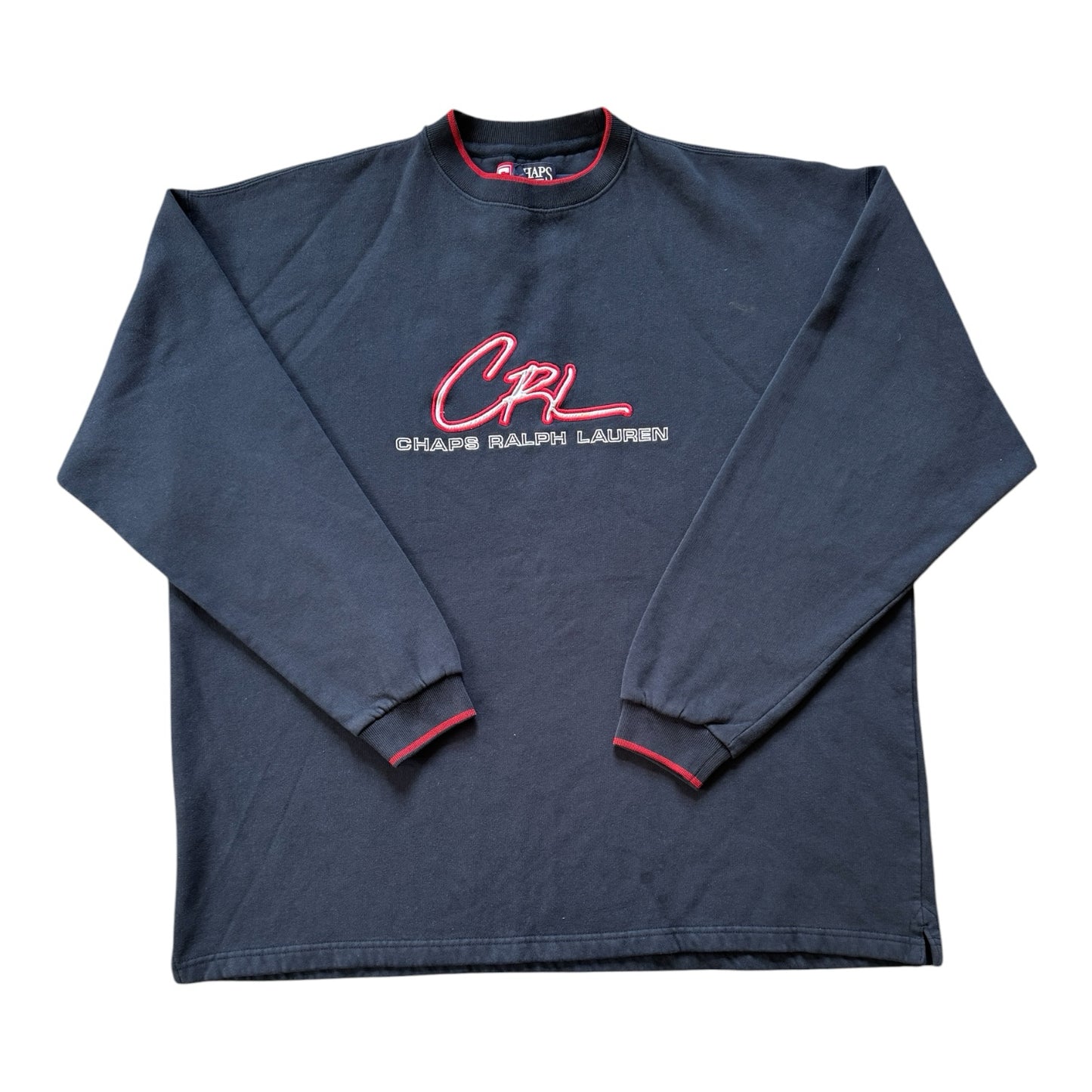 XXL Chaps Ralph Lauren Navy Spellout Sweatshirt