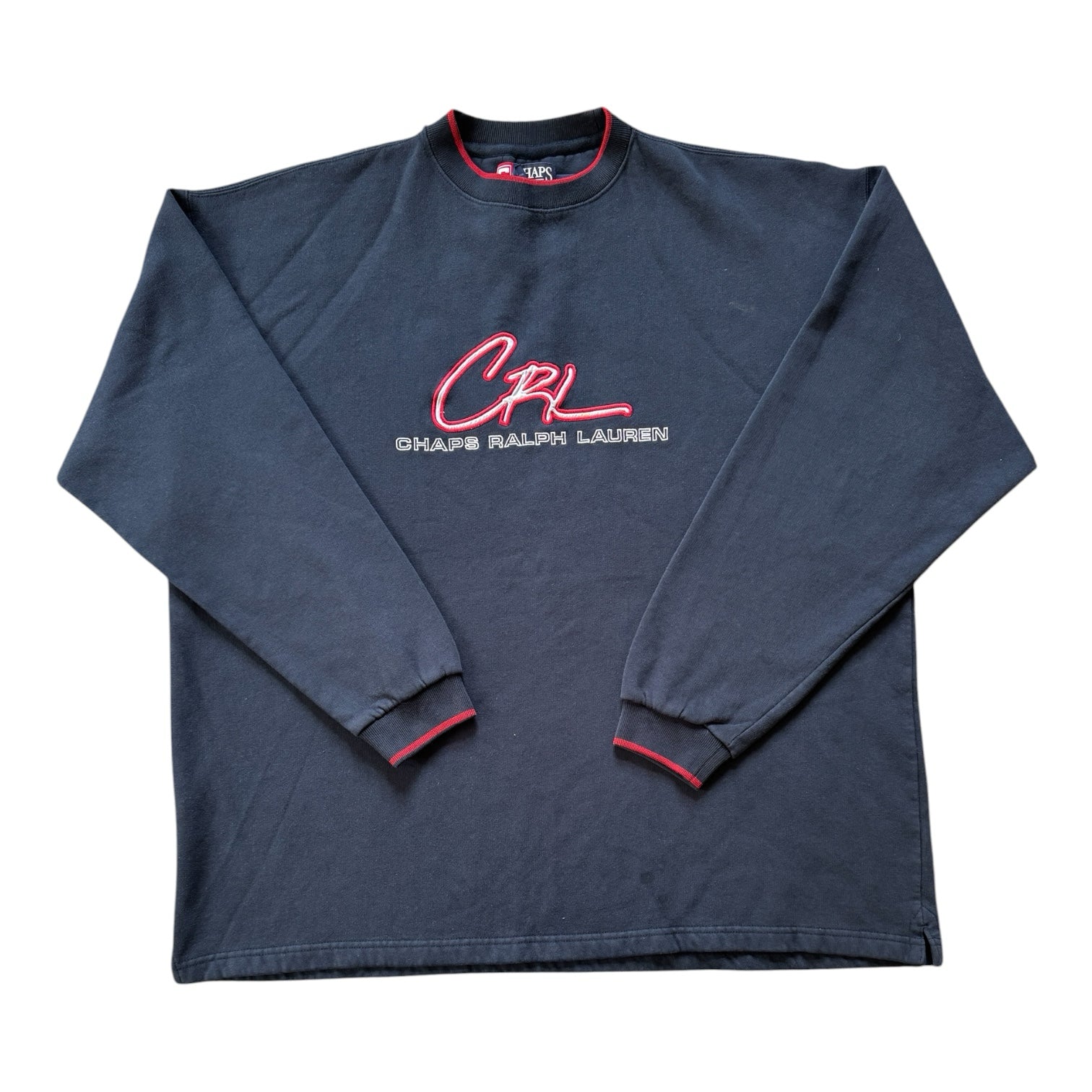 XXL Chaps Ralph Lauren Navy Spellout Sweatshirt