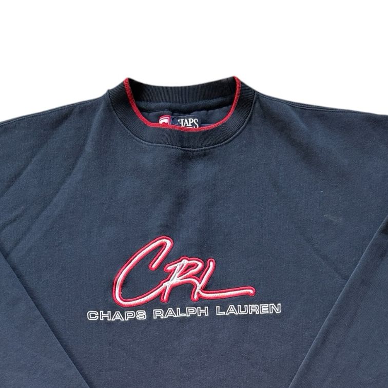 XXL Chaps Ralph Lauren Navy Spellout Sweatshirt