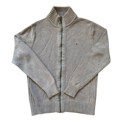 Medium Tommy Hilfiger Beige Grey Full Zip Jumper