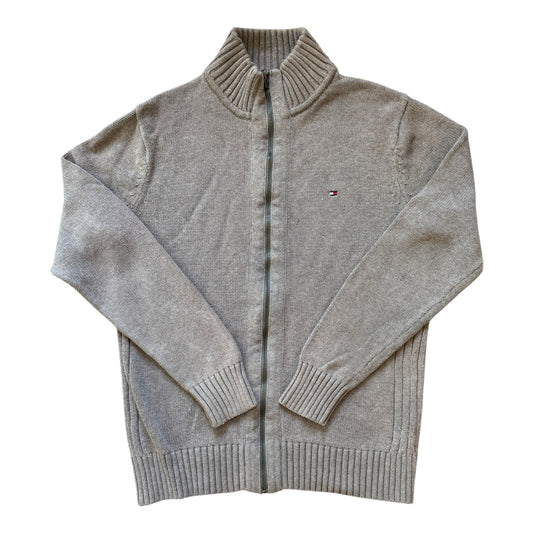 Medium Tommy Hilfiger Beige Grey Full Zip Jumper