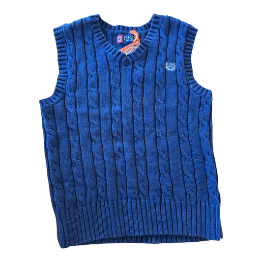 Aged 8 Chaps Navy Cable Knit Sweater Vest