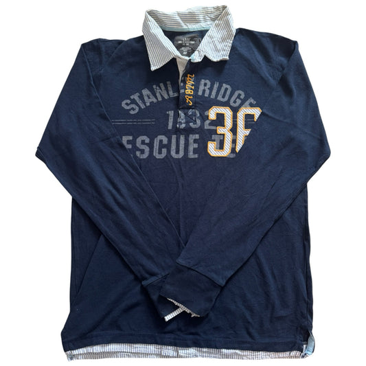Aged 14 H&M Navy Mountain Rescue Rugby Shirt