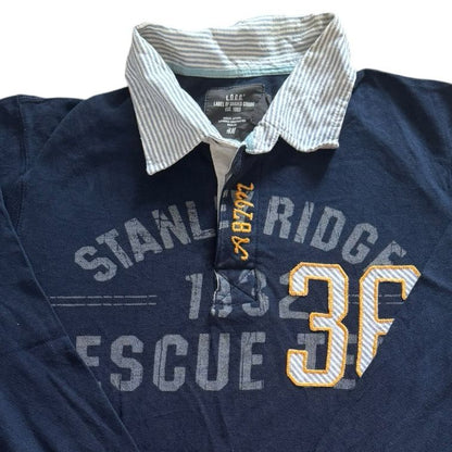 Aged 14 H&M Navy Mountain Rescue Rugby Shirt