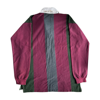Large Eden Park Red, Green and Grey Rugby Shirt