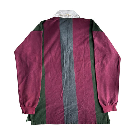 Large Eden Park Red, Green and Grey Rugby Shirt