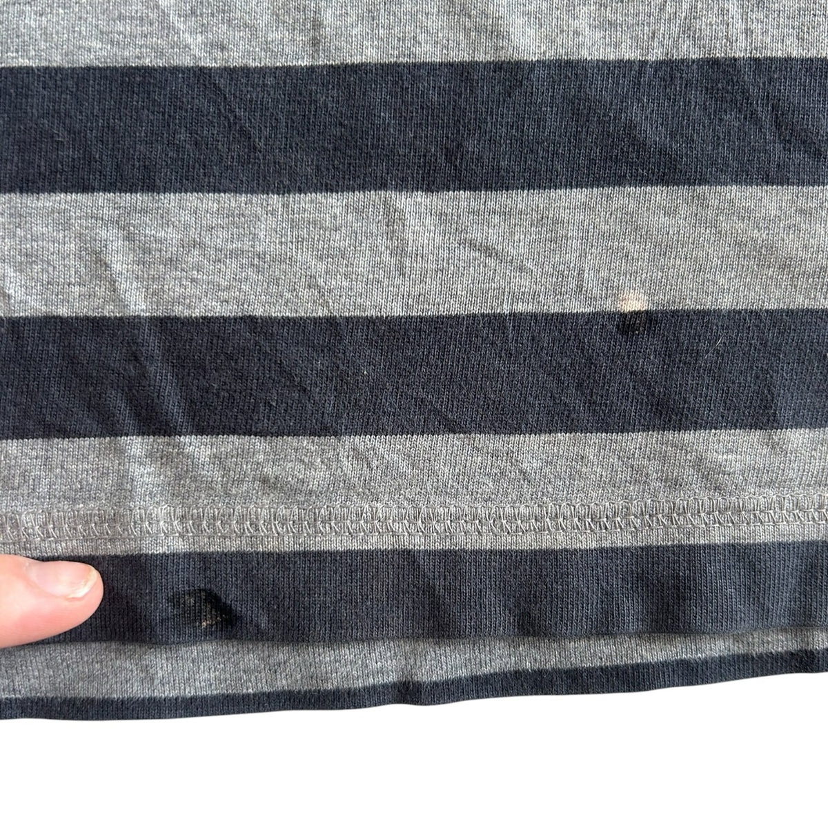 Medium Lafayette Grey and Navy Rugby Shirt