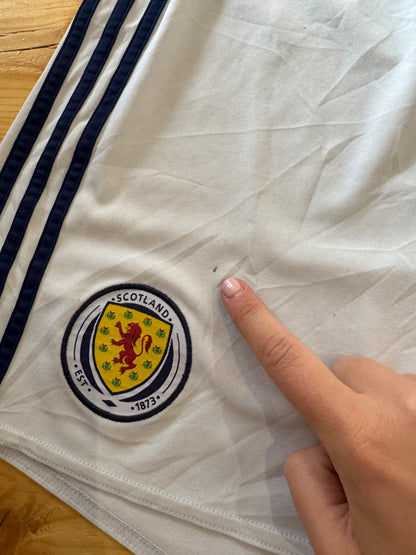 Large Adidas White Scotland Football Shorts