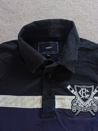 Large Celio Navy and Black Rugby Shirt