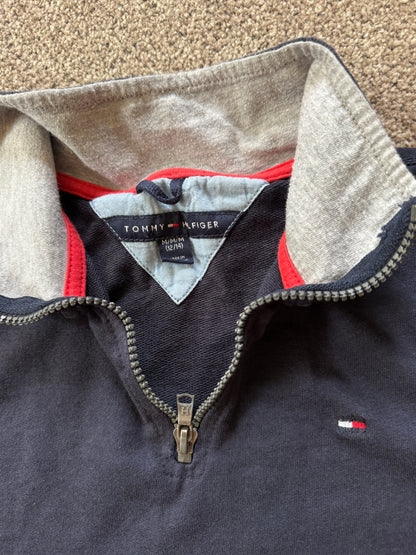 Aged 12-14 Tommy Hilfiger Navy 1/4 Zip