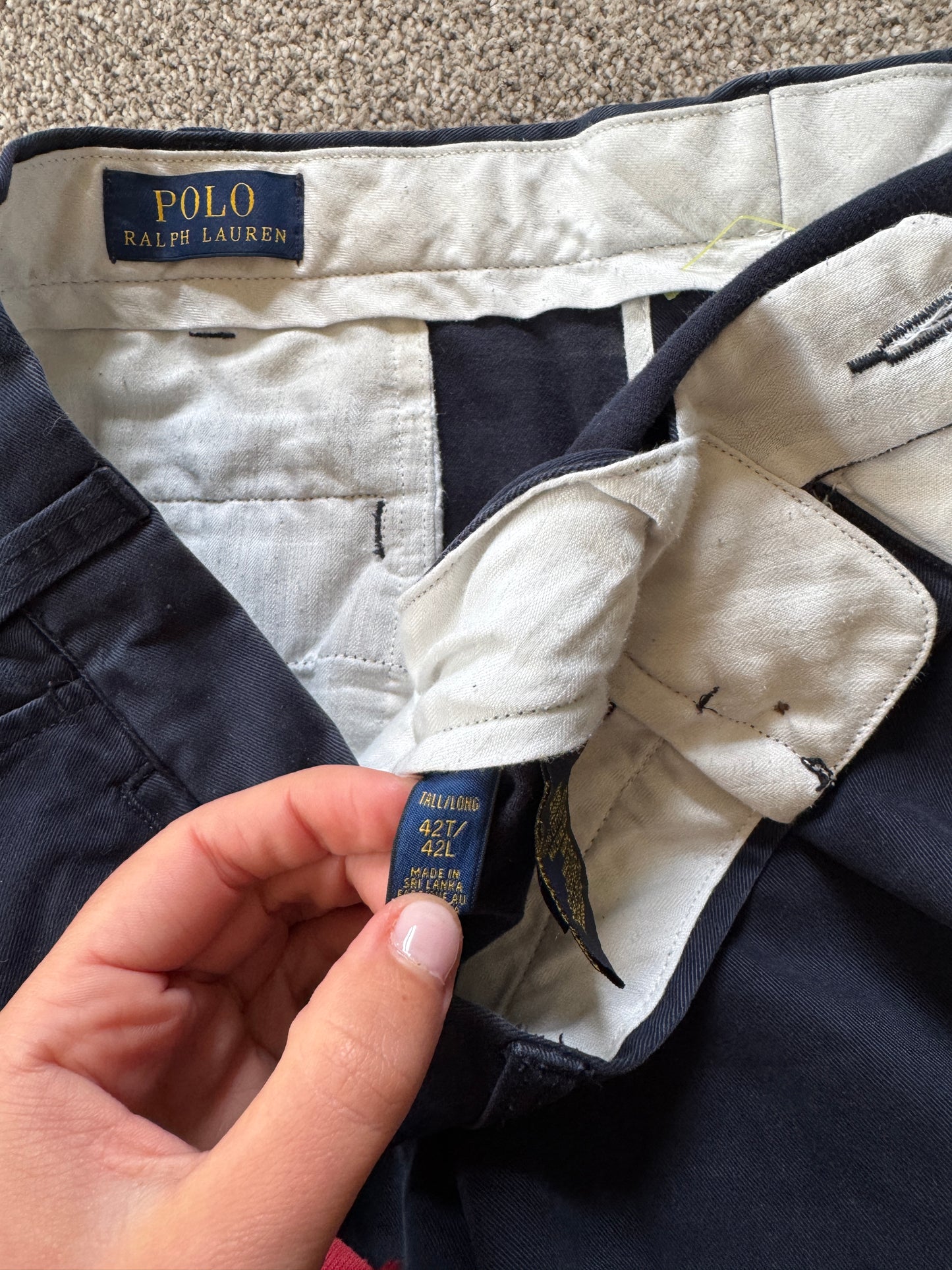 42" Tall Ralph Lauren Navy Chino Shorts