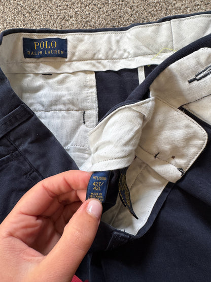 42" Tall Ralph Lauren Navy Chino Shorts