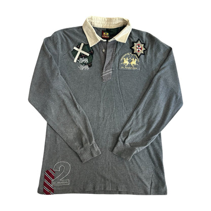 Large La Martina Grey Rugby Shirt