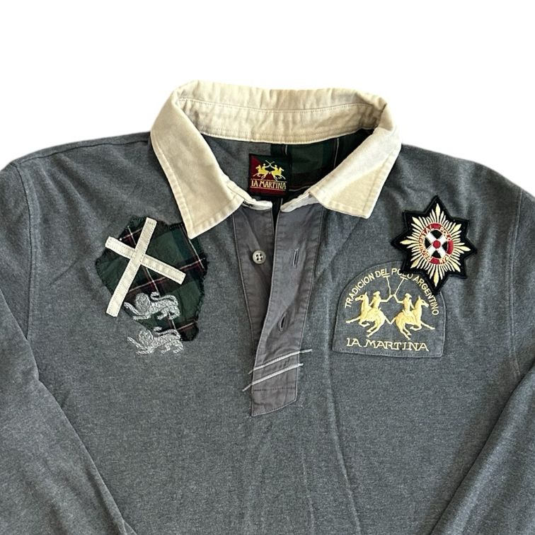 Large La Martina Grey Rugby Shirt