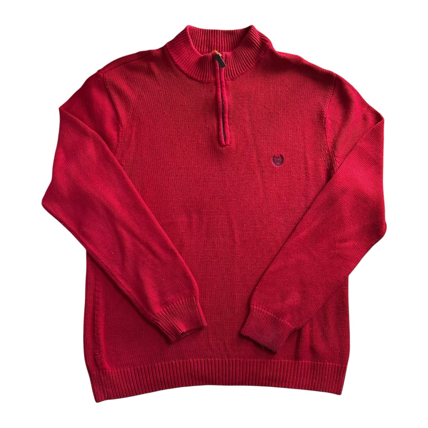 Extra large Chaps Red Heavy Knit 1/4 Zip