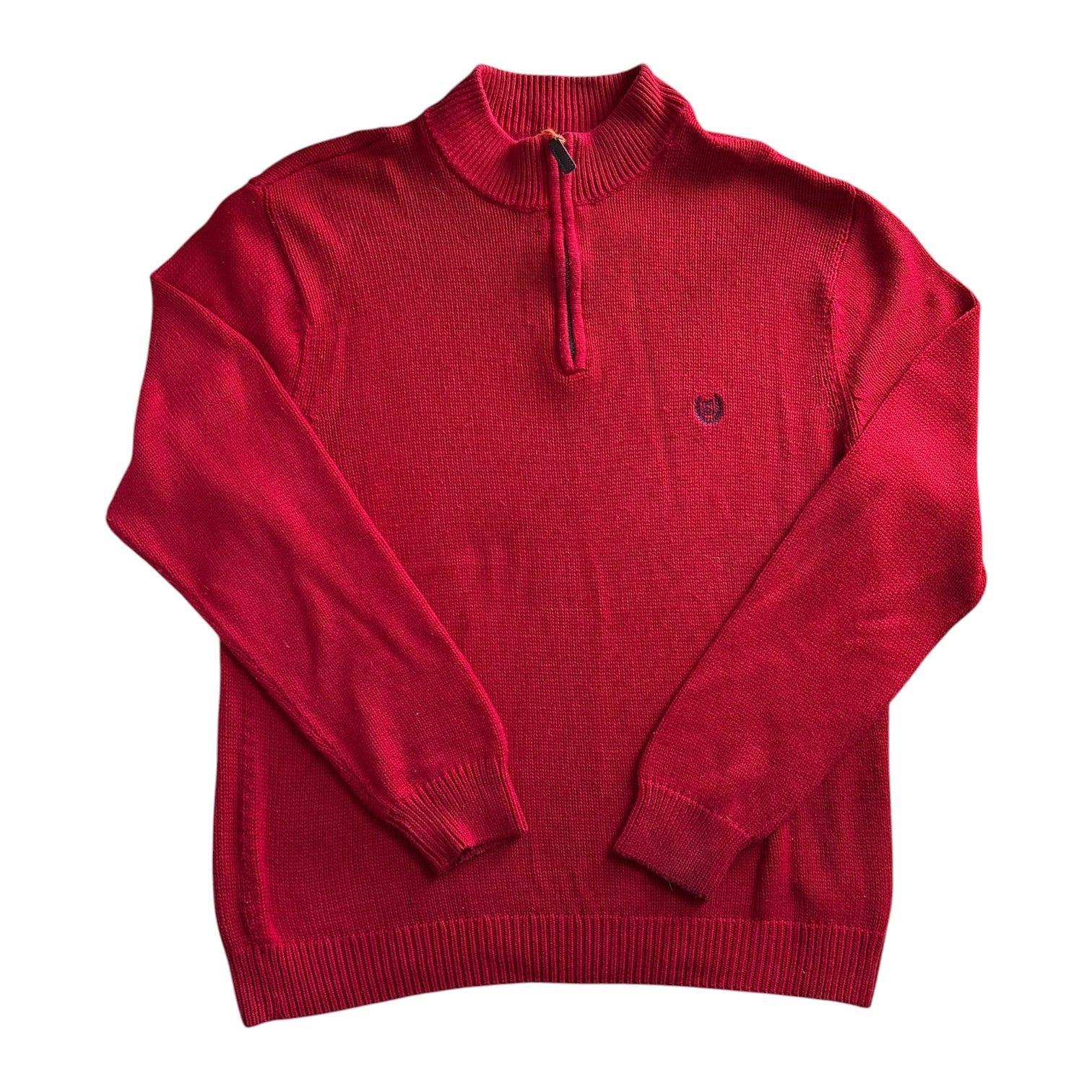 Extra large Chaps Red Heavy Knit 1/4 Zip