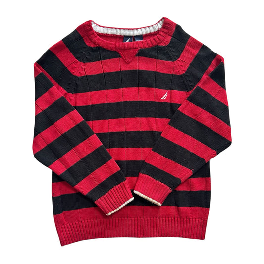 Aged 8 Nautica Red and Black Knitted Jumper