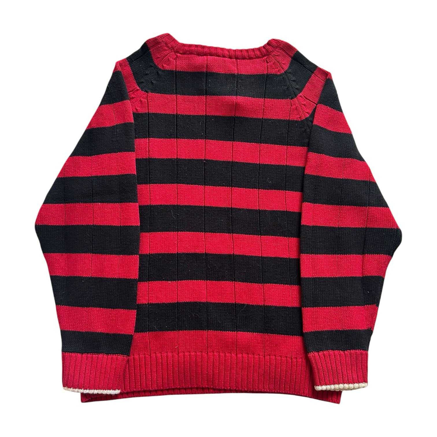 Aged 8 Nautica Red and Black Knitted Jumper