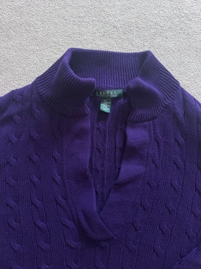 Woman's Extra large Ralph Lauren Purple Cable Knit