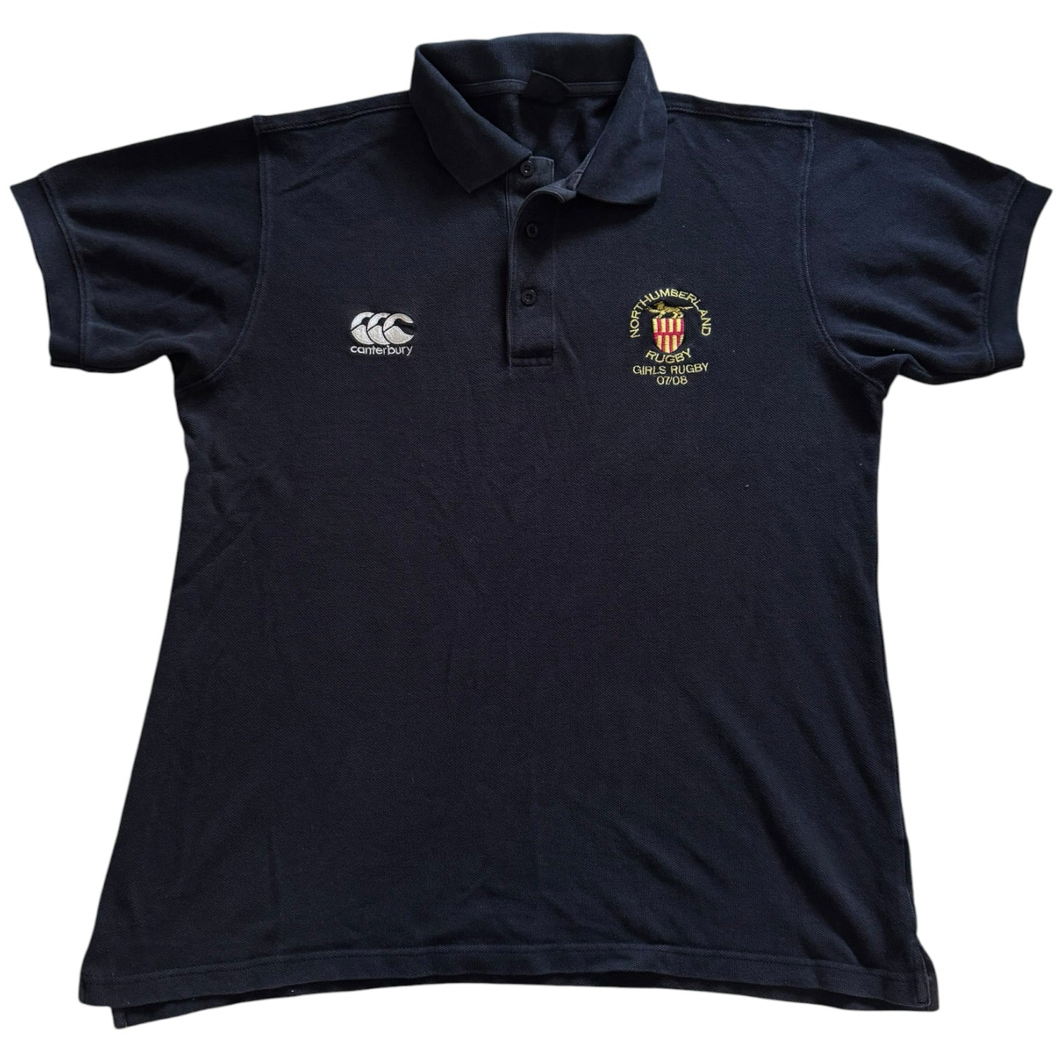 Medium Canterbury Navy Northumberland Rugby Polo Shirt