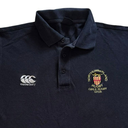Medium Canterbury Navy Northumberland Rugby Polo Shirt