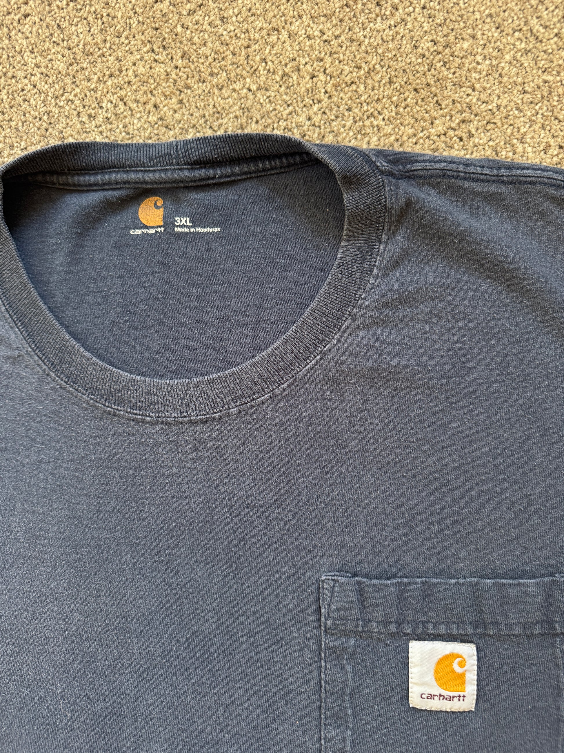 3XL Carhartt Washed Navy T-Shirt