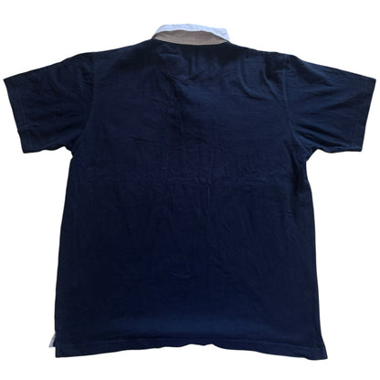 Medium Throttleman Navy Rugby Style Polo Shirt