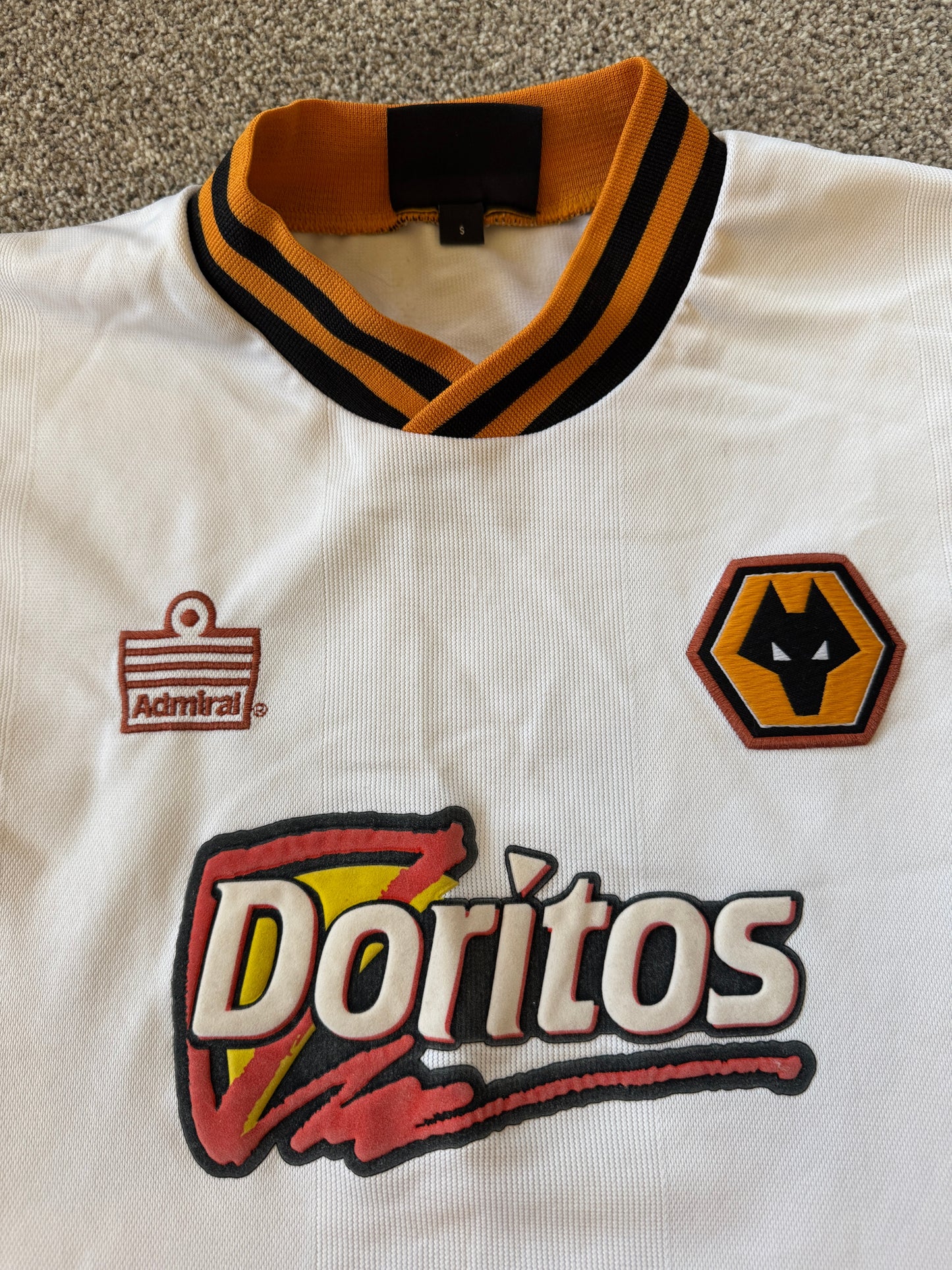 Small 2002/03 Admiral White Wolverhampton Wanderers Wolves Football Shirt