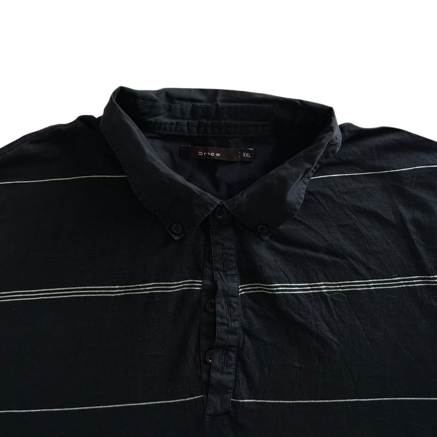 XXL Brice Black and White Rugby Shirt