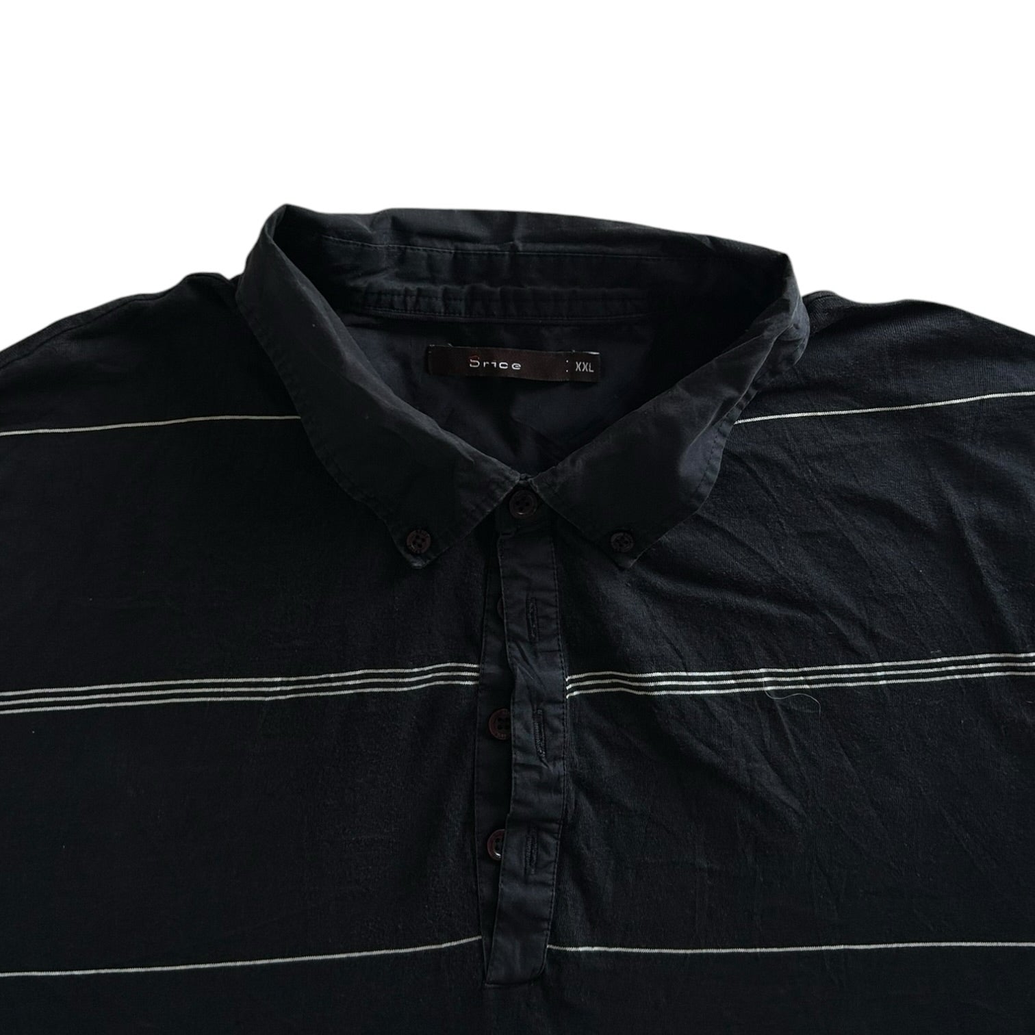 XXL Brice Black and White Rugby Shirt