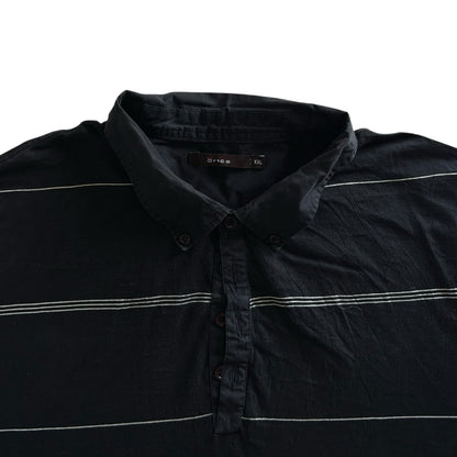XXL Brice Black and White Rugby Shirt
