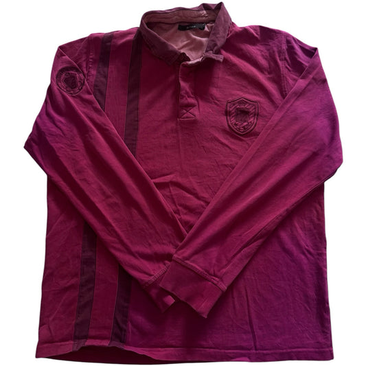 Large Brice Red Central Park Rugby Shirt
