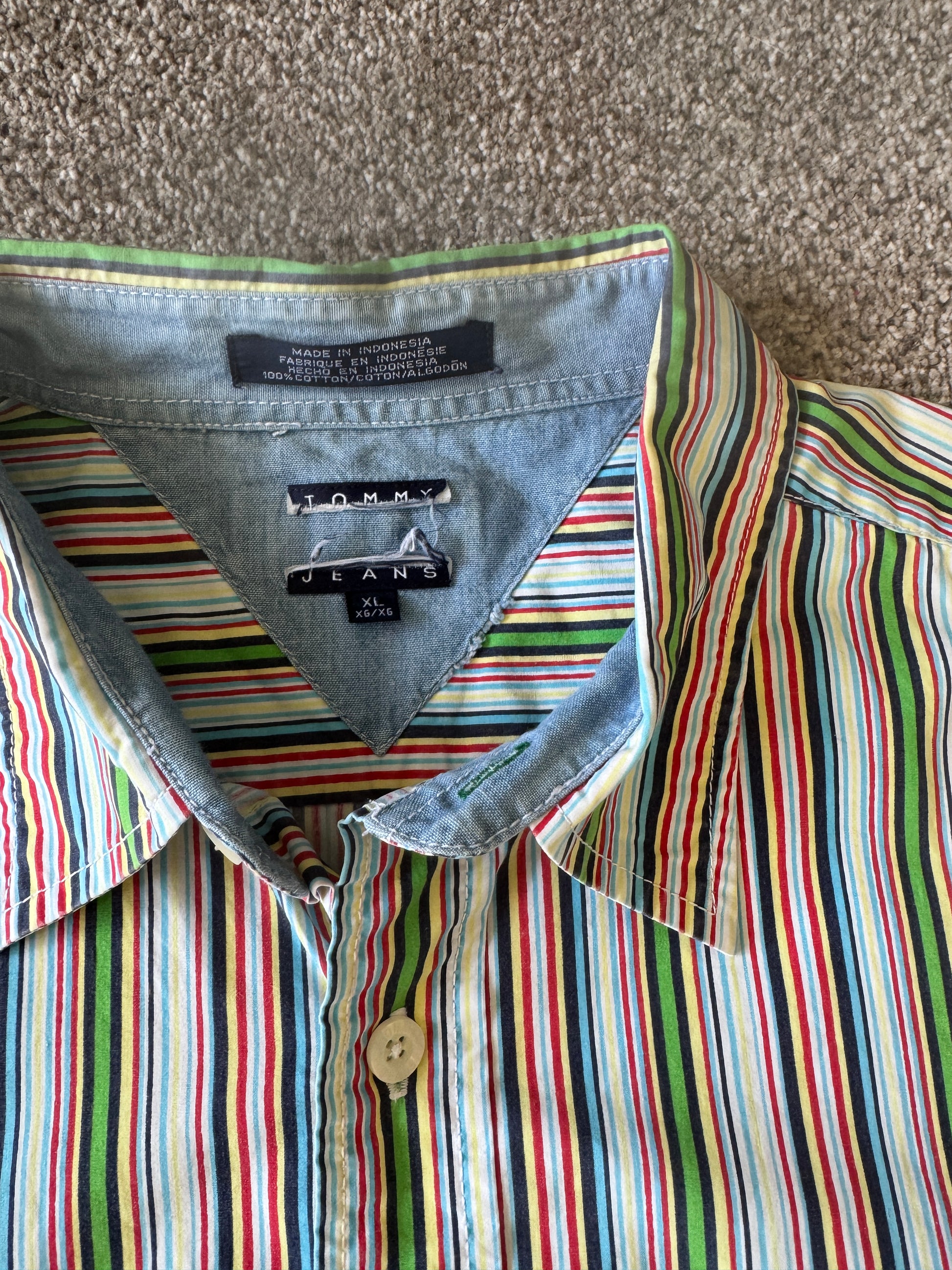 Extra large Tommy Hilfiger Multicoloured Short Sleeved Shirt