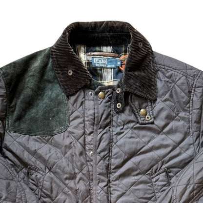 Medium Ralph Lauren Black Quilted Hunting Field Jacket
