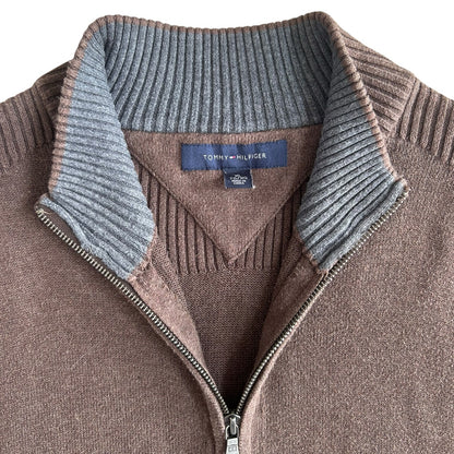 Extra large Tommy Hilfiger Brown Full Zip Jumper