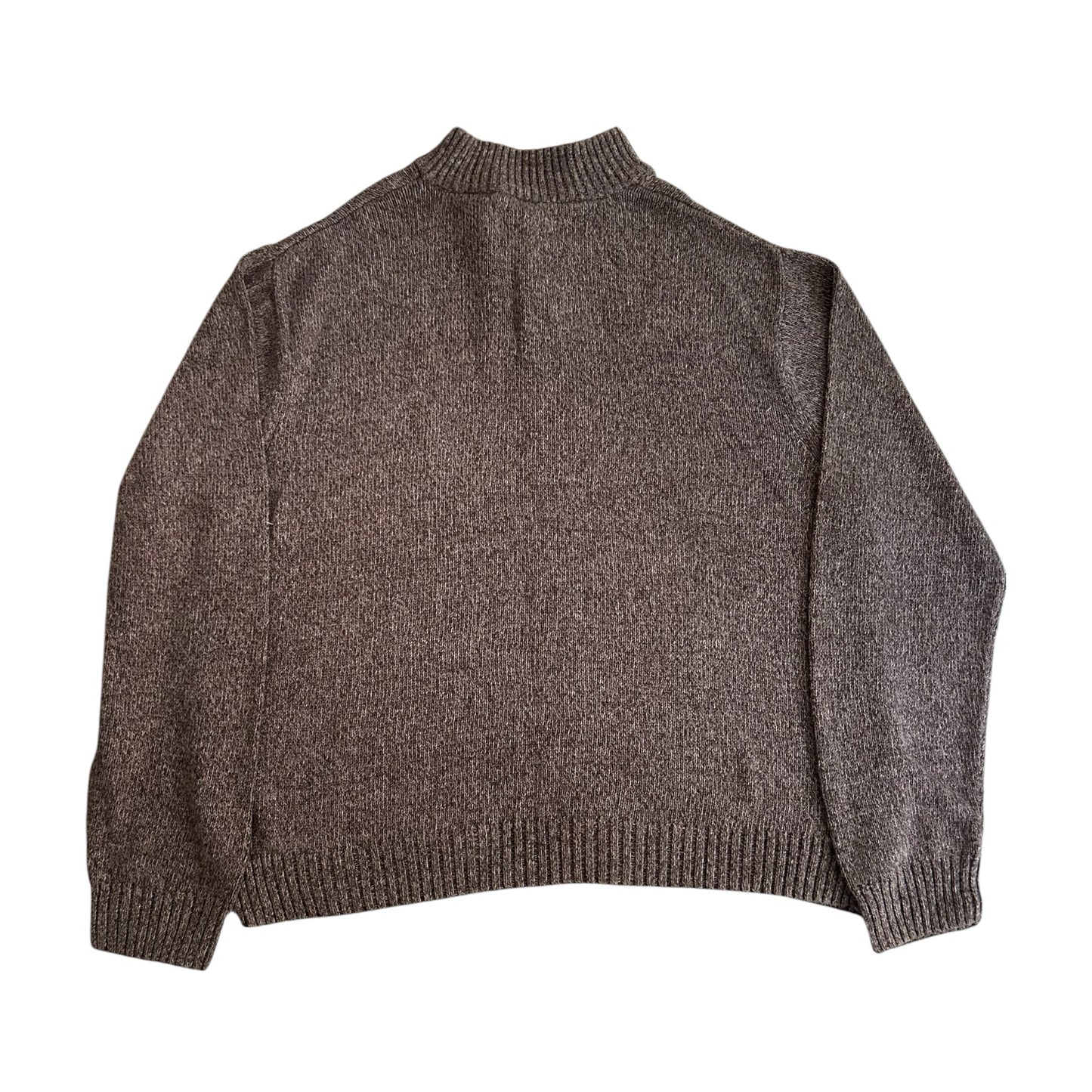 XXL Chaps Brown Knitted 1/4 Button Jumper
