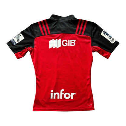 Medium Adidas Black and Red Crusaders Rugby Shirt