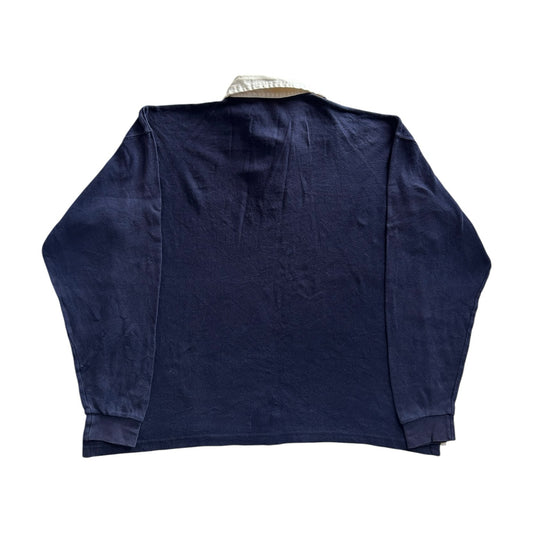 Large X-Fit Iglo Navy Rugby Shirt