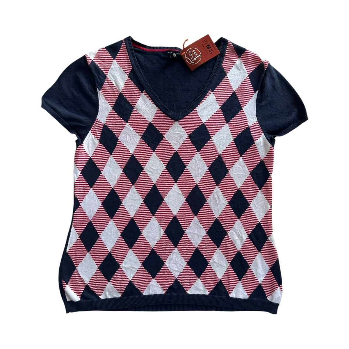 Woman's Extra large Tommy Hilfiger Navy, Red and White Jumper T-Shirt