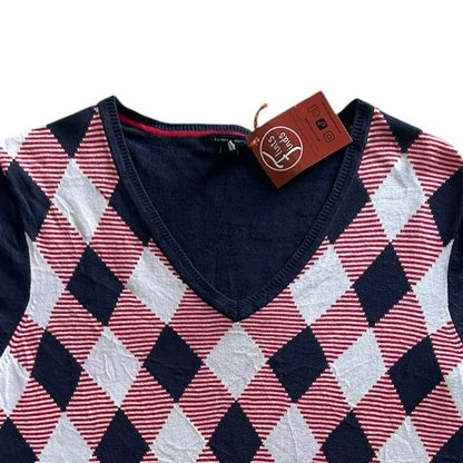 Woman's Extra large Tommy Hilfiger Navy, Red and White Jumper T-Shirt