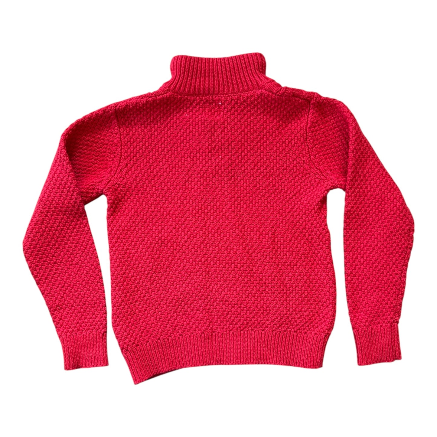 Aged 12 Gap Red Cable Knit 1/4 Button Jumper