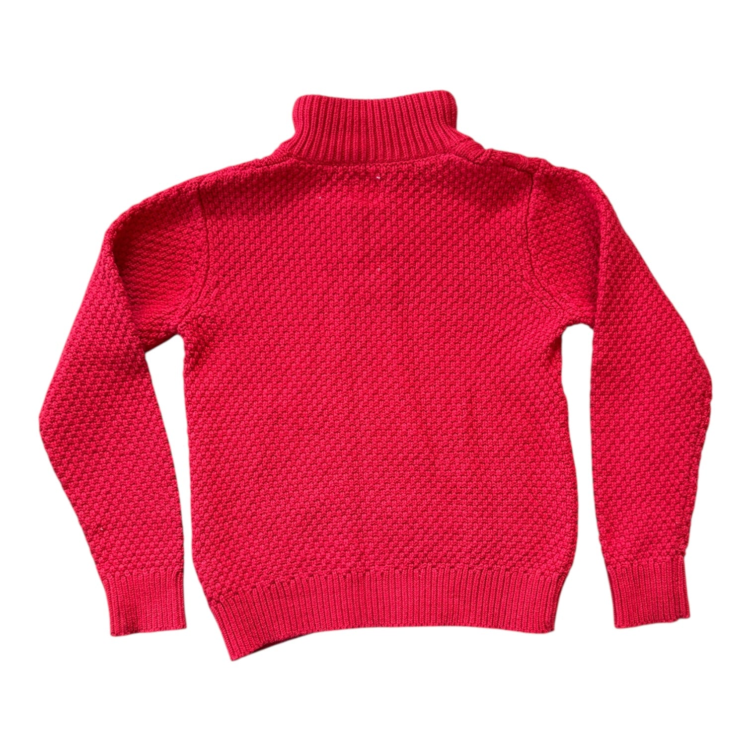 Aged 12 Gap Red Cable Knit 1/4 Button Jumper