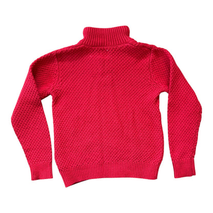Aged 12 Gap Red Cable Knit 1/4 Button Jumper