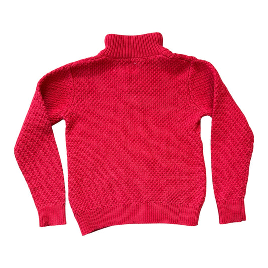 Aged 12 Gap Red Cable Knit 1/4 Button Jumper