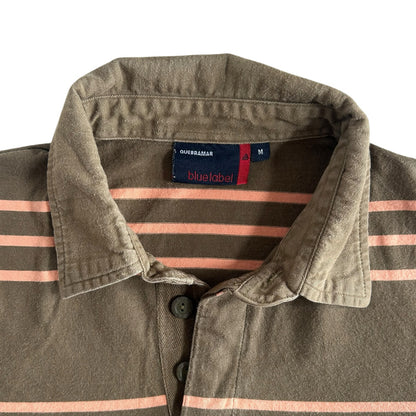 Medium Quebramar Olive Green and Salmon Rugby Shirt