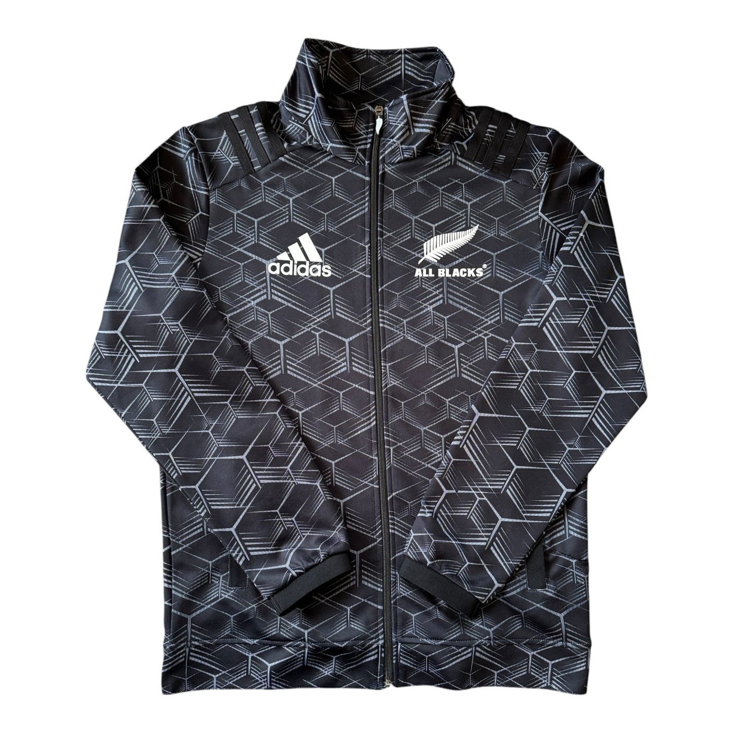Small Adidas New Zealand All Blacks Track Jacket - Repaired
