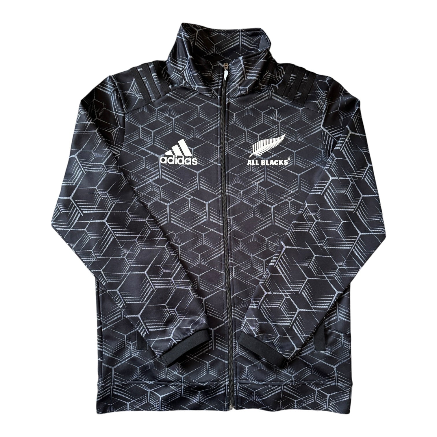 Small Adidas New Zealand All Blacks Track Jacket - Repaired