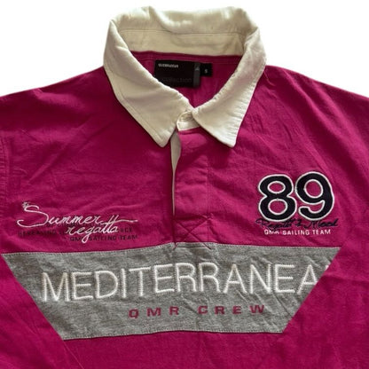 Small Quebramar Reddy Pink Sailing Rugby Shirt